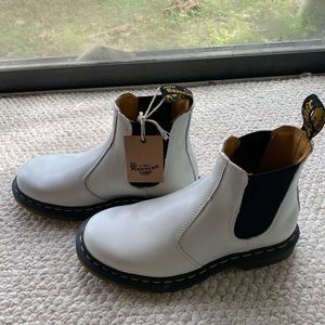 White Chelsea Doc Martin Boots